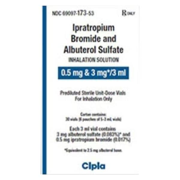 Ipratropium/Albuterol Bromide Inhalation Solution 0.5/3mg Vial 3m...