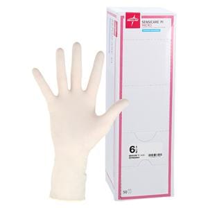 SensiCare PI Polyisoprene Surgical Gloves 6.5 Cream, 4 BX/CA