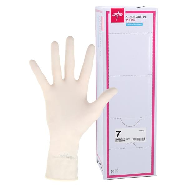 SensiCare PI Polyisoprene Surgical Gloves 7 Cream, 4 BX/CA