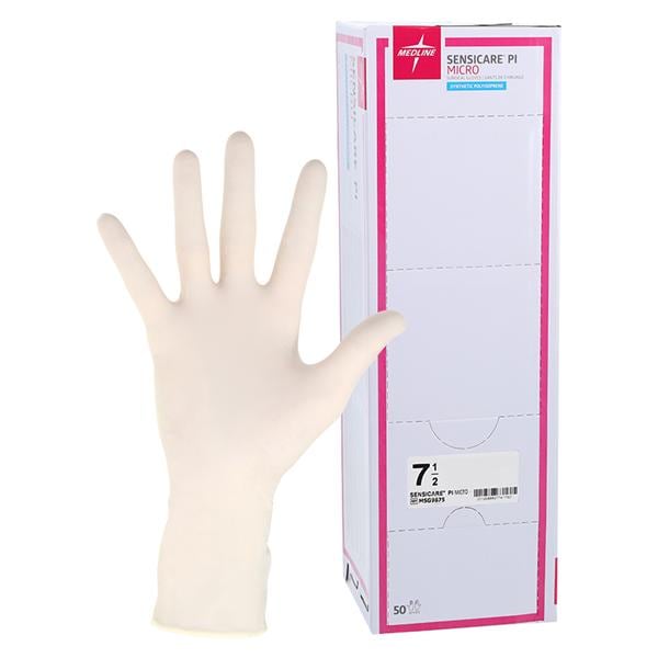 SensiCare PI Polyisoprene Surgical Gloves 7.5 Cream, 4 BX/CA