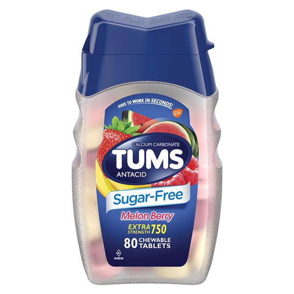 Tums EX Antacid Chewable Sugar Free Melon Berry 80/Bottle, 36 BT/...