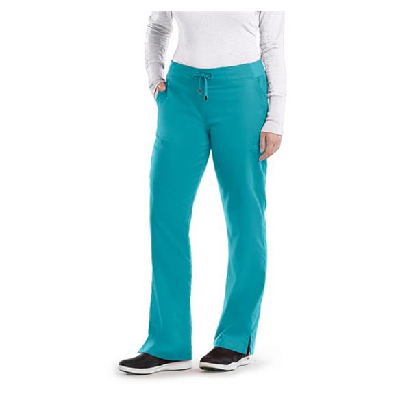 Greys Anatomy Cargo Pant Adult Womens Teal 4277 Modern Fit Straig...