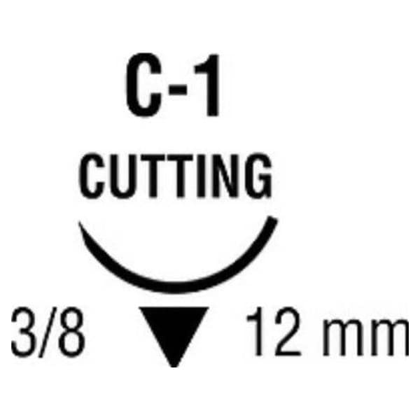 _ Suture 5-0 18" Chromic Gut Monofilament C-1 Undyed 12/Ca