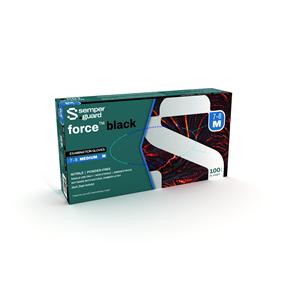 SemperForce Nitrile Exam Gloves Large Black Non-Sterile