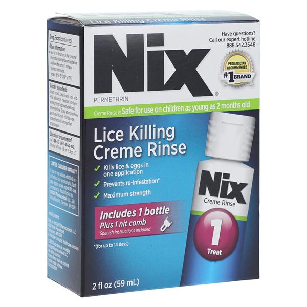 Nix Creme Rinse 1% Lice Treatement 2oz/Bottle, 24 BT/CA