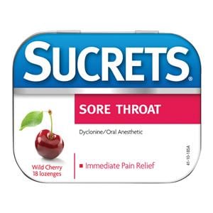 Sucrets Throat/Cough Lozenges Wild Cherry 18/Box, 24 BX/CA