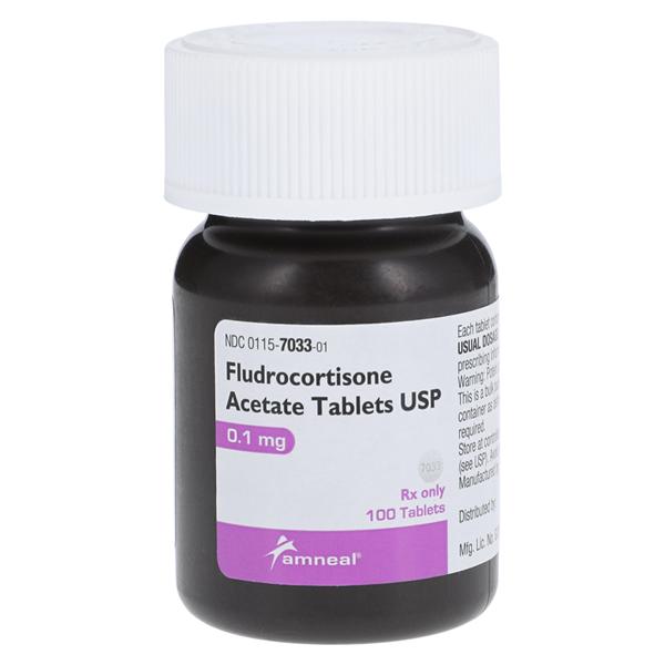 Fludrocortisone Acetate Tablets 0.1mg Bottle 100/Bottle Each