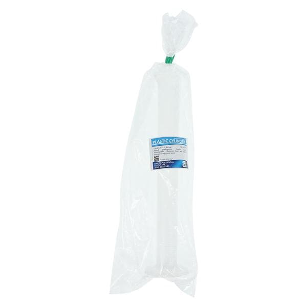 Graduated Cylinder Plastic With Large Pour Spout Translucent Ea