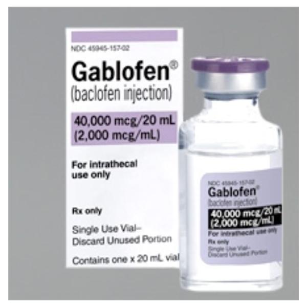 Gablofen Injection 2,000mcg/mL SDV 20mL Each