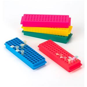 Microcentrifuge Tube Rack Reversible 80/60 Place Blue 5/Pk