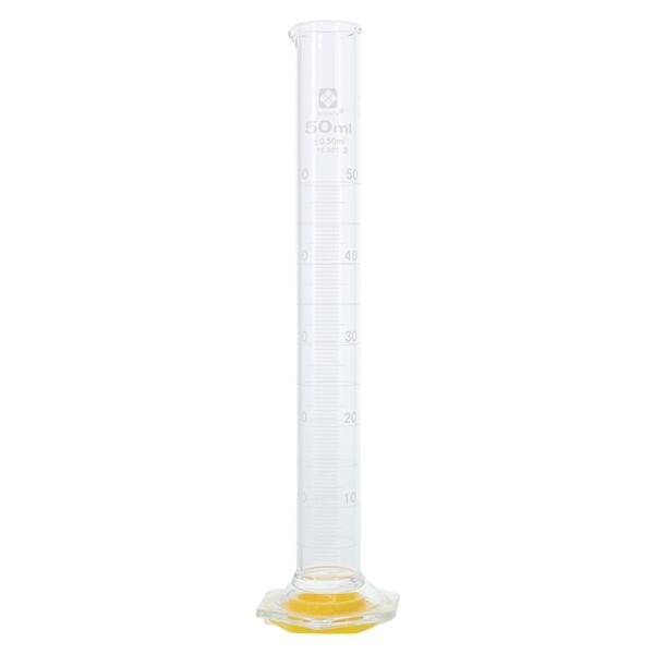 Clear Heat Resistent Glass Graduated Cylinder 50mL Each