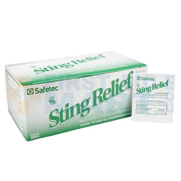 Wipe Sting Relief Towelette 20/Case