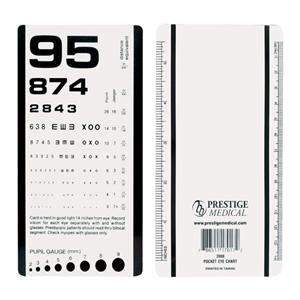 Eye Chart Acuity Test 14" Testing Distace Each