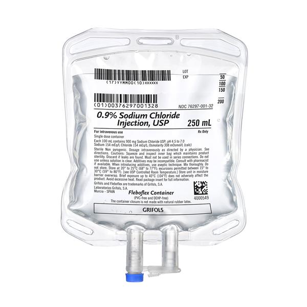 Grifols, S.A. IV Injection Solution 0.9% Sodium Chloride 250mL Ba...