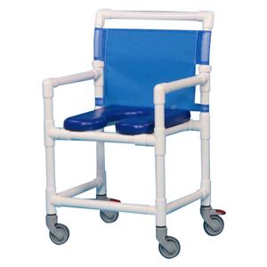 Shower/Commode Chair 350lb Capacity Adult 4" Casters/2 Locking Mi...