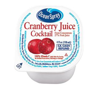 Ocean Spray Cranberry Juice 4 Oz Cups 48/Ca