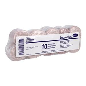 Econo-Wrap Compression Bandage Elastic/Woven 2"x4.5yd Tan Non-Ste...