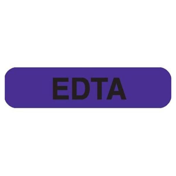 Lab Label "EDTA" Purple 1.625x.375" 1000/Pk