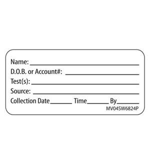 Specimen Label White 2.25x1" 420/Rl