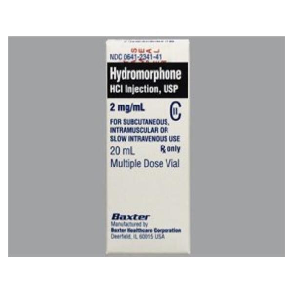 Hydromorphone HCl Injection 2mg/mL MDV 20mL Each