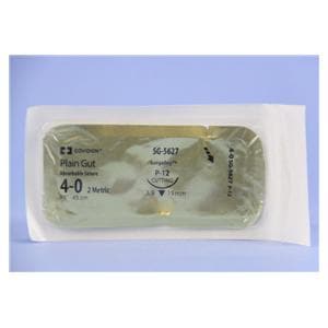 Premium Suture Plain Gut Monofilament 4-0 18" Absorbable P-12 Cut...