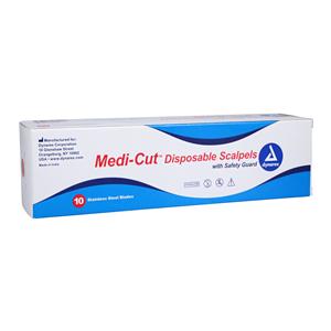 Medi-Cut Stainless Steel Surgical Scalpel Size 22 Sterile 10/Box