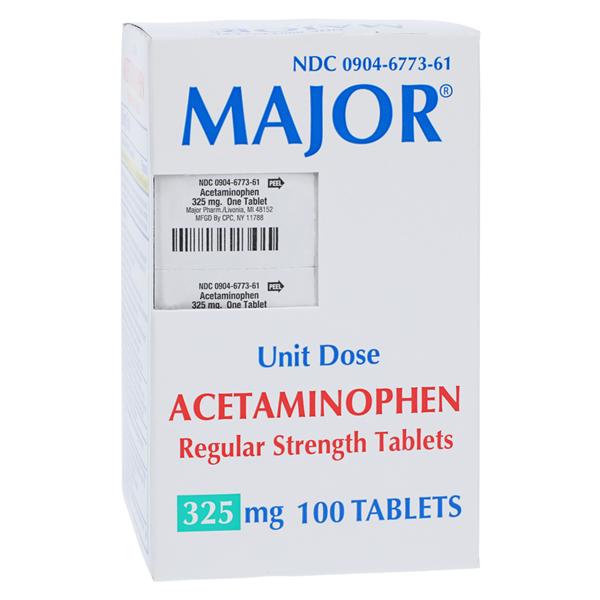 Acetaminophen Tablets 325mg Unit Dose Blister Pack 100/Package