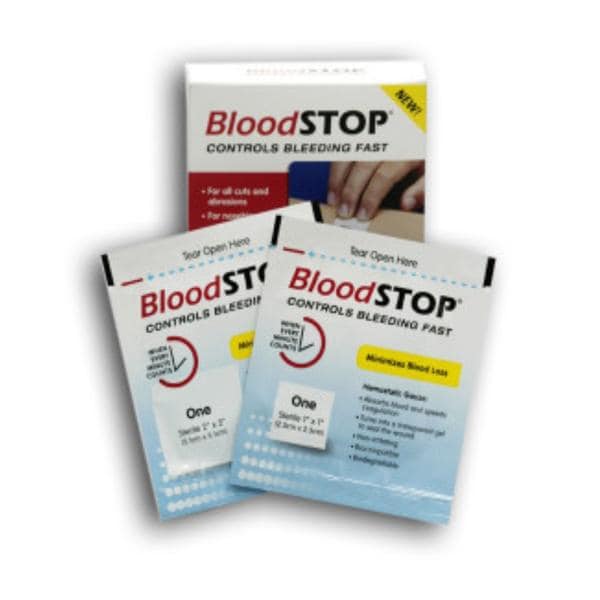 BloodStop Cotton Gauze Dressing 8-1x1"/2-4x4"