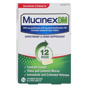 Mucinex DM Tablets 1200/60mg Maximum Strength 14/Package, 24 PK/C...
