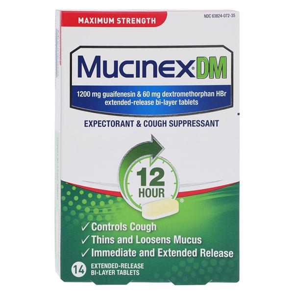 Mucinex DM Tablets 1200/60mg Maximum Strength 14/Package, 24 PK/C...
