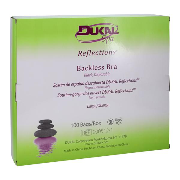 Backless Bra Large/XL Black, 6 PK/CA