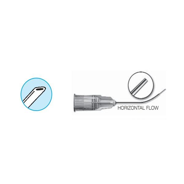 Cannula Nucleus Hydrodissector Helsinki 25gx1" Crvd/Hrzntl Flt Tp 10/Bx