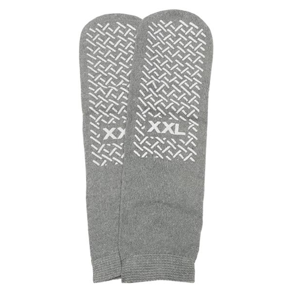 Safety Skids Patient Slippers Terrycloth Grey 2X Large 48Pr/Ca