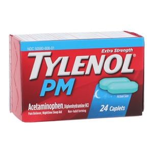 Tylenol PM Pain Reliever/Fever Reducer Caplets 500/25mg Extra Str...