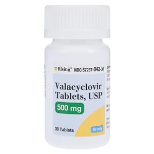Valacyclovir HCl Tablets 500mg Bottle 30/Bottle Each