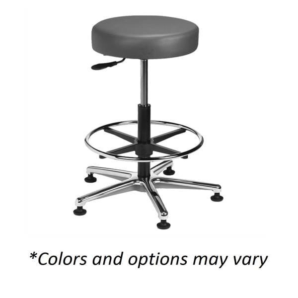 Vinyl Round Series Exam Stool Black Satin 250lb Capacity