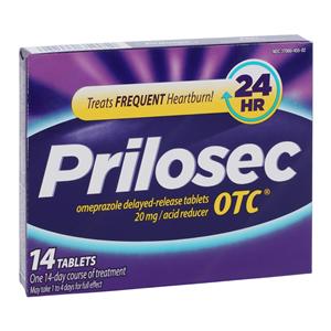 Prilosec OTC Antacid Tablets 20mg 14/Box, 24 BX/CA