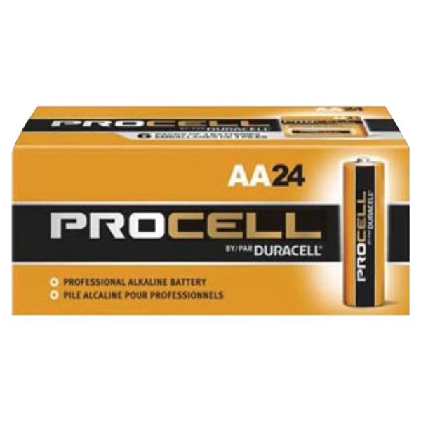 Duracell AA Battery Procell Alkaline 24/Box, 6 BX/CA