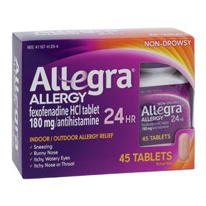 Allegra 24Hr Allergy Tablets 180mg 24 Hour 45/Bottle, 36 BT/CA