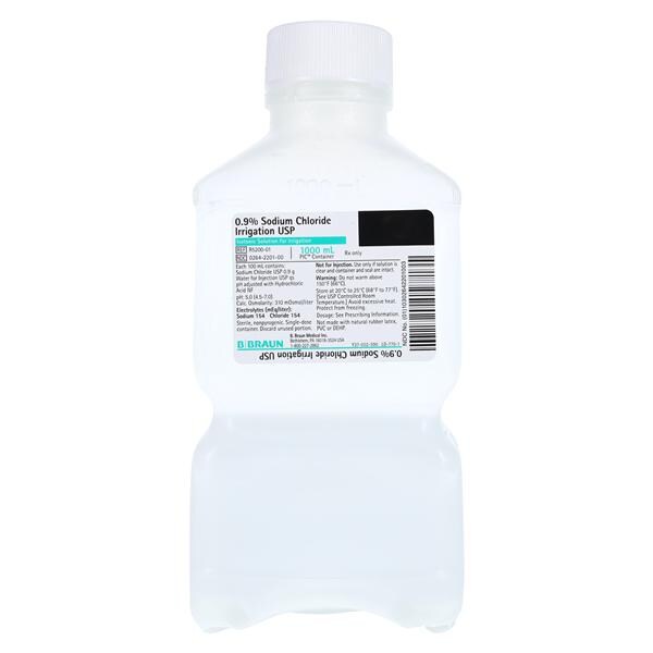 Irrigation Solution 0.9% Sodium Chloride 1000mL Bottle 16/Ca