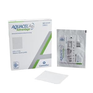 Aquacel Ag Advantage Hydrofiber Antimicrobial Wound Dressing 4x5"...