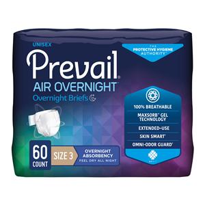 Prevail Air Incontinence Brief Unisex Adult 58-70" Size 3/X-Large...