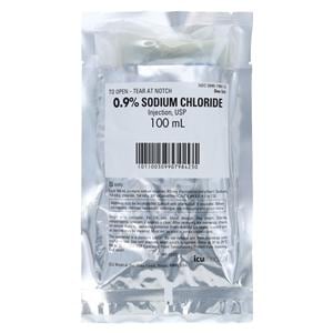 IV Injection Solution Sodium Chloride 0.9% 100mL Bag 48/Ca