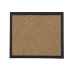 FORAY Cork Board 18x24" Tan Cork Black Décor Frame Ea