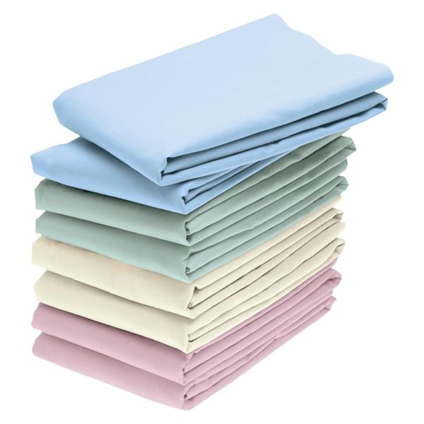 Feels Like Home Flat Sheet Blue 50% Cotton/50% Polyester 66x104