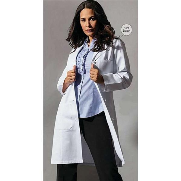 Laboratory Coat 3 Pockets 39 in Small White Womens Ea