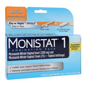 Monistat 1-Day Combo Pack Vaginal Cream 1/Box, 12 BX/CA
