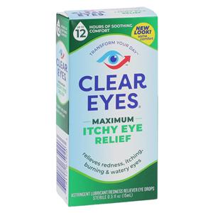 Clear Eye Maximum Itch Relief Eye Drops 0.5oz/Bottle, 36 BT/CA