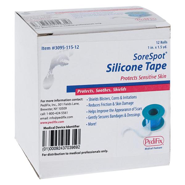 SoreSpot Tape Silicone 1"x1-1/2yd 12/Pk