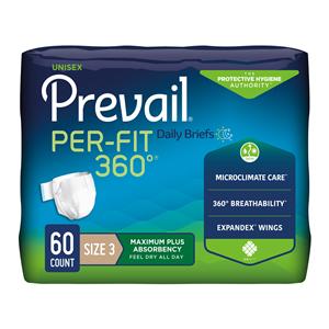 Prevail Per-Fit 360 Incontinence Brief Unisex Adult 58-70" XL Pol...
